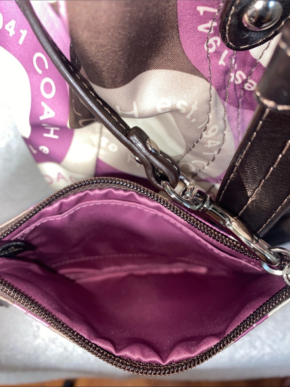 GUC Coach Poppy Op Art Glam Tote with Matching Coin Pouch - Picture 5 of 10